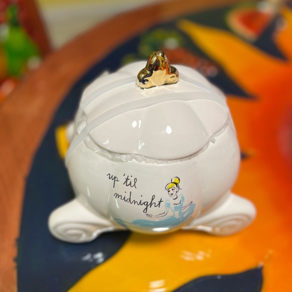 New Rae Dunn Disney princess cookie jar “up ‘til midnight “ - Picture 3 of 8